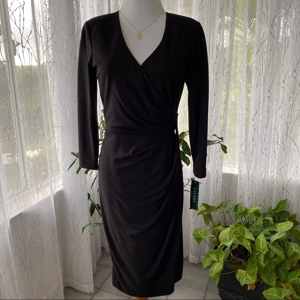 RALPH LAUREN - Black Midi Cocktail Dress